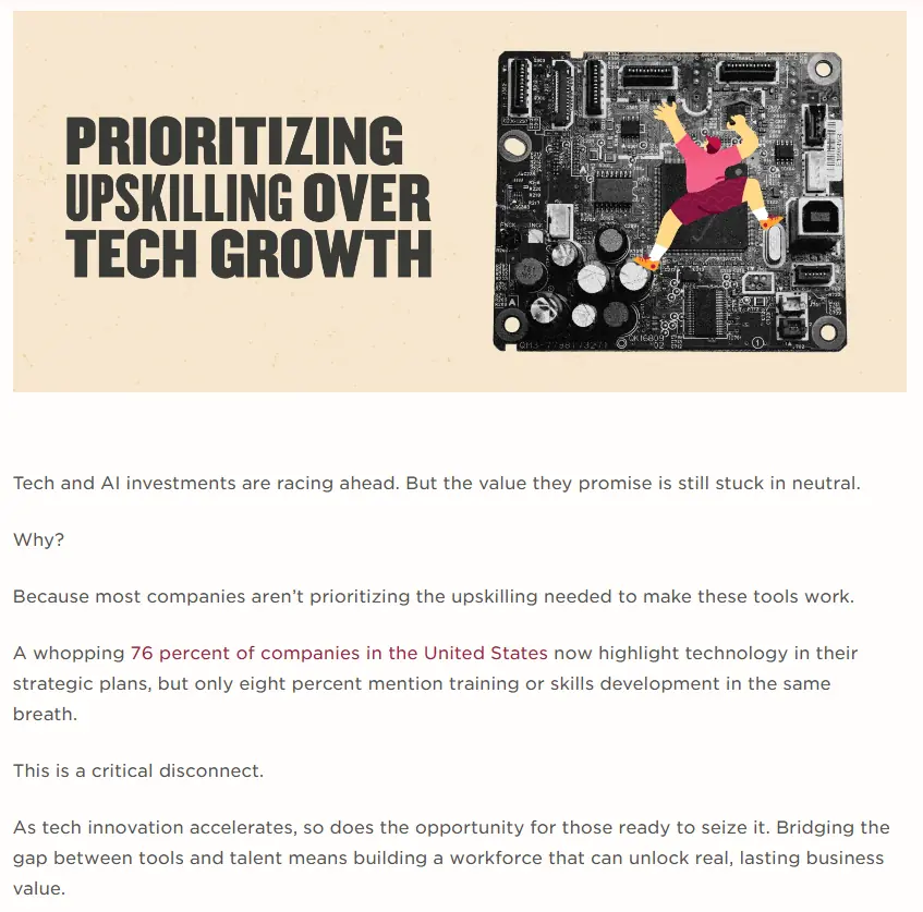 HiBob article on prioritising upskilling over tech growth